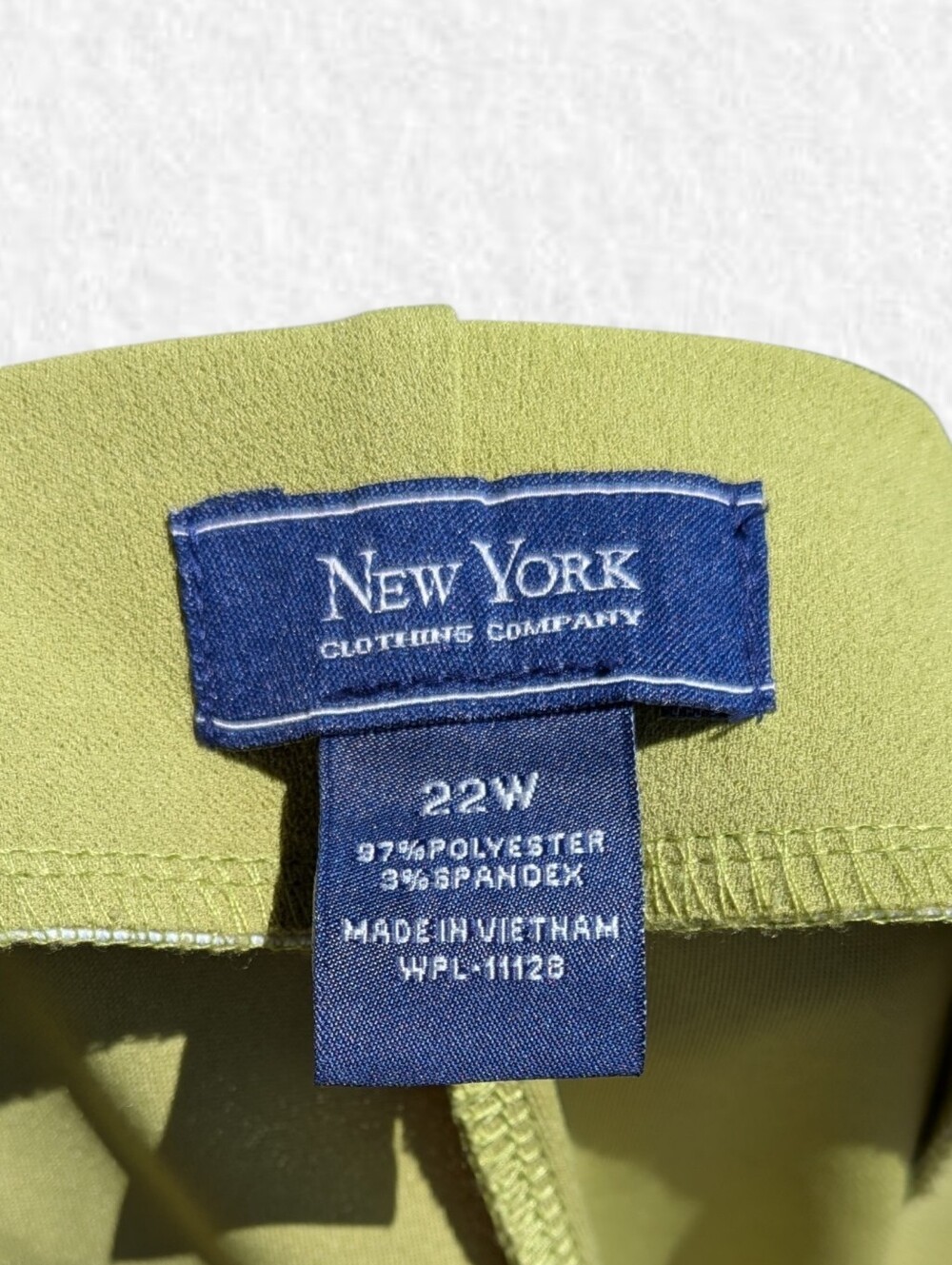 New York Company Plus Size 22: High-Rise Belted Crop Dress Pants in Lime Green - Picture 4 of 7